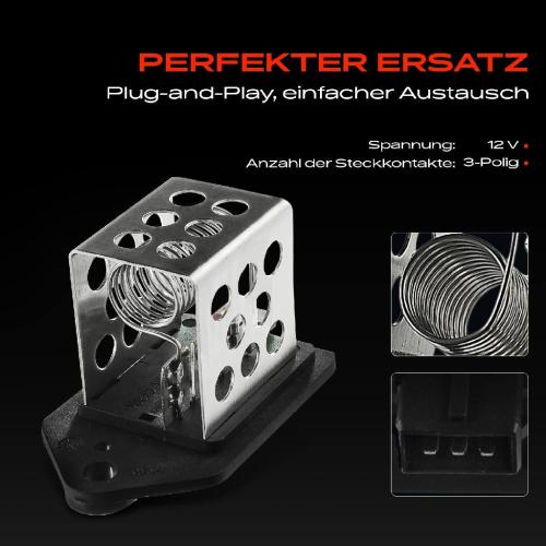 1x Widerstand Vorwiderstand Gebläsemotor für Peugeot 206 307 Schrägheck 406 Break 2A/C 8B 8E/F Bild 1x Widerstand Vorwiderstand Gebläsemotor für Peugeot 206 307 Schrägheck 406 Break 2A/C 8B 8E/F