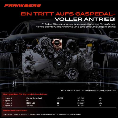 Frankberg 1x Drosselklappe Drosselklappenstutzen für Hyundai Elantra MD i30 GD Veloster FS 1.6L 2011-2017 Bild Frankberg 1x Drosselklappe Drosselklappenstutzen für Hyundai Elantra MD i30 GD Veloster FS 1.6L 2011-2017