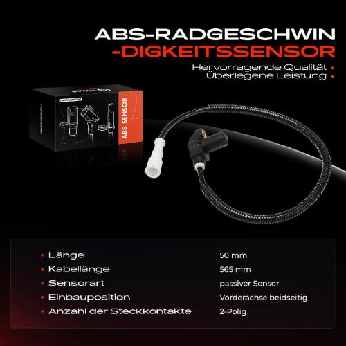 Frankberg 1x ABS Sensor Vorderachse beidseitig für Opel Astra F Cabriolet Caravan CC Kasten/Kombi 1991-2001 Bild Frankberg 1x ABS Sensor Vorderachse beidseitig für Opel Astra F Cabriolet Caravan CC Kasten/Kombi 1991-2001