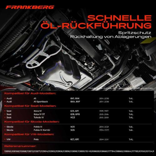 Frankberg 1x Ölwanne Motorölwanne für VW Polo Audi A1 Seat Ibiza IV Skoda Fabia III Bild Frankberg 1x Ölwanne Motorölwanne für VW Polo Audi A1 Seat Ibiza IV Skoda Fabia III