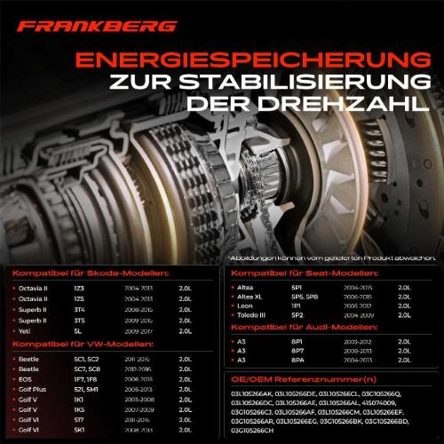 1x Schwungrad Zweimassenschwungrad für VW Golf V VI Passat 3C Audi A3 8P Seat Altea Bild 1x Schwungrad Zweimassenschwungrad für VW Golf V VI Passat 3C Audi A3 8P Seat Altea