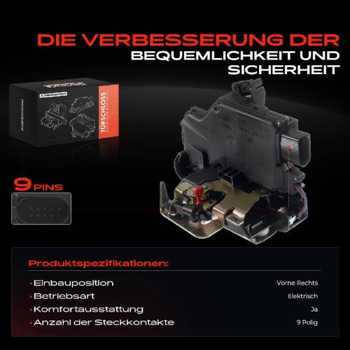 1x Türschloss Vorne Rechts für Audi A4 8E2 A4 Avant 8E5 A4 Cabriolet 8H7 A6 4B2 4B4 A6 Avant 4B5 4B6 Bild 1x Türschloss Vorne Rechts für Audi A4 8E2 A4 Avant 8E5 A4 Cabriolet 8H7 A6 4B2 4B4 A6 Avant 4B5 4B6