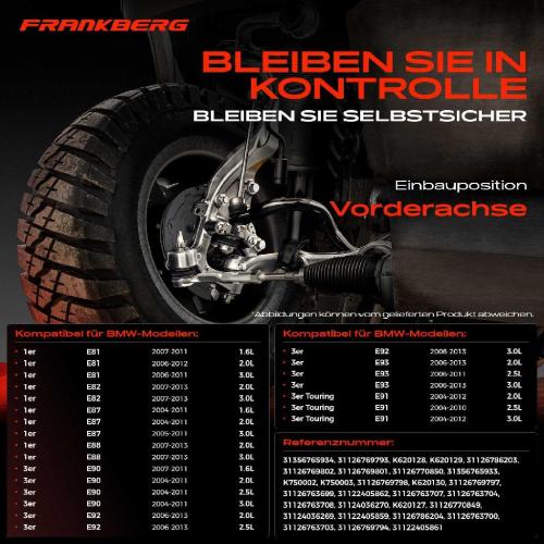 1x Querlenker Satz Vorderachse für BMW 1er Cabriolet E81 E87 E88 E82 E90 E93 E92 E91 2004-2013 Bild 1x Querlenker Satz Vorderachse für BMW 1er Cabriolet E81 E87 E88 E82 E90 E93 E92 E91 2004-2013