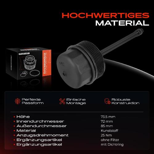 1x Ölfiltergehäuse Deckel für VW Golf 4 1J Passat Bora Audi A3 8L A4 8D 8E A6 4B Bild 1x Ölfiltergehäuse Deckel für VW Golf 4 1J Passat Bora Audi A3 8L A4 8D 8E A6 4B
