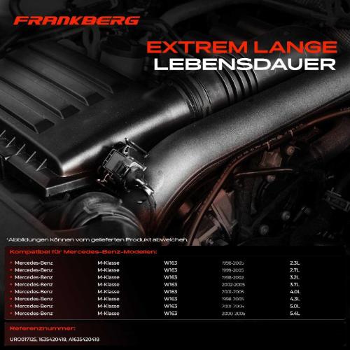 Frankberg 1x Druckschalter Drucksensor Klimaanlage für Mercedes-Benz M-Klasse W163 2.3L-5.4L Bild Frankberg 1x Druckschalter Drucksensor Klimaanlage für Mercedes-Benz M-Klasse W163 2.3L-5.4L