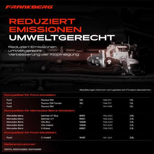 Frankberg 1x AGR-Ventil Abgasrückführungsventil für Mercedes-Benz W461 B901 B902 B903 B904 B667 B668 B670 W638 Bild Frankberg 1x AGR-Ventil Abgasrückführungsventil für Mercedes-Benz W461 B901 B902 B903 B904 B667 B668 B670 W638