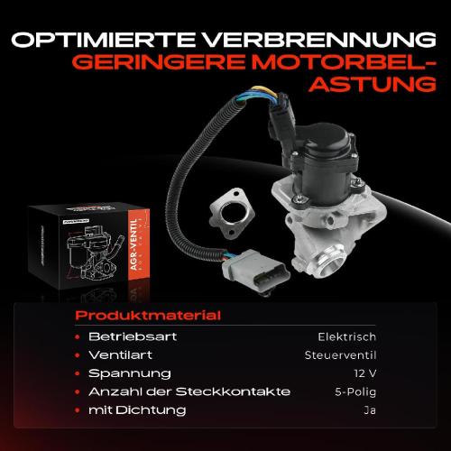 Frankberg 1x AGR-Ventil Abgasrückführungsventil für Ford C-Max Focus II II Stufenheck II Turnier Volvo C30 S40 II V50 Bild Frankberg 1x AGR-Ventil Abgasrückführungsventil für Ford C-Max Focus II II Stufenheck II Turnier Volvo C30 S40 II V50