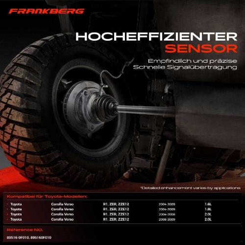 Frankberg 1x ABS Sensor Hinterachse rechts für Toyota Corolla Verso R1 ZER ZZE12 1.6L 1.8L 2.0L 2004-2009 Bild Frankberg 1x ABS Sensor Hinterachse rechts für Toyota Corolla Verso R1 ZER ZZE12 1.6L 1.8L 2.0L 2004-2009
