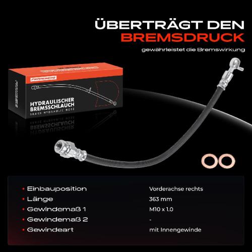 Frankberg 1x Bremsschlauch Bremsschläuche Vorderachse Rechts für Mazda MX-5 I NA MX-5 II NB 1.6L 1.8L Bild Frankberg 1x Bremsschlauch Bremsschläuche Vorderachse Rechts für Mazda MX-5 I NA MX-5 II NB 1.6L 1.8L