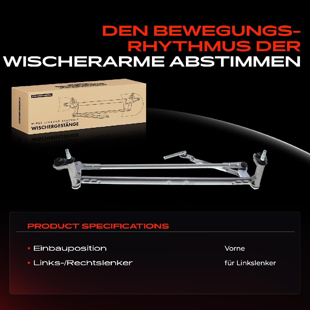 1x Wischergestänge Vorne für VW Golf 5 6 EOS Jetta III Skoda
