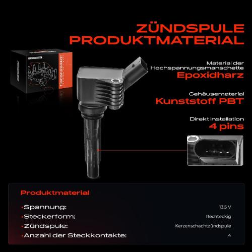 Frankberg 1x Zündmodul Zündspule für VW Jetta IV 162 163 AV2 AV3 Audi A3 Sportback 8VA 8VF 1.4L 1.2L 2013-2018 Bild Frankberg 1x Zündmodul Zündspule für VW Jetta IV 162 163 AV2 AV3 Audi A3 Sportback 8VA 8VF 1.4L 1.2L 2013-2018
