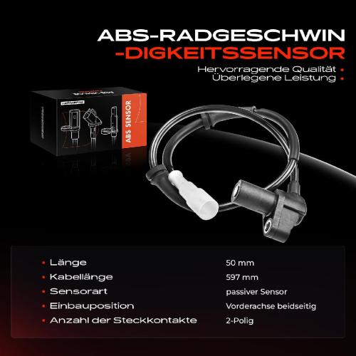 Frankberg 1x ABS Sensor Vorderachse beidseitig für Renault Kangoo KC0/1 Kangoo Express FC0/1 1.6L 1.9L Bj ab 2001 Bild Frankberg 1x ABS Sensor Vorderachse beidseitig für Renault Kangoo KC0/1 Kangoo Express FC0/1 1.6L 1.9L Bj ab 2001