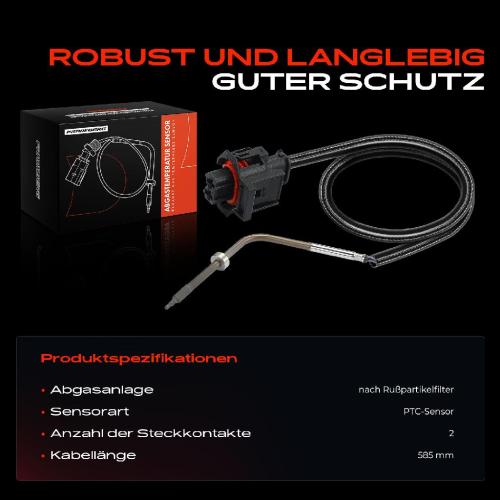 Frankberg 1x Abgastemperatursensor für Chevrolet Lacetti Kombi J200 2.0L 2007-2009 Bild Frankberg 1x Abgastemperatursensor für Chevrolet Lacetti Kombi J200 2.0L 2007-2009