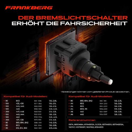 1x Bremslichtschalter für VW Passat 3B Audi A4 8D2 80 90 100 Cabriolet Coupe A6 Bild 1x Bremslichtschalter für VW Passat 3B Audi A4 8D2 80 90 100 Cabriolet Coupe A6