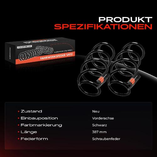 2x Fahrwerksfeder Vorderachse für BMW X3 F25 X4 F26 2.0L 3.0L 2010-2018 Bild 2x Fahrwerksfeder Vorderachse für BMW X3 F25 X4 F26 2.0L 3.0L 2010-2018