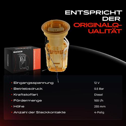 Frankberg 1x Kraftstoffpumpe für VW Transporter V Bus Kasten Pritsche/Fahrgestell 1.9L 2.5L 2003-2009 Bild Frankberg 1x Kraftstoffpumpe für VW Transporter V Bus Kasten Pritsche/Fahrgestell 1.9L 2.5L 2003-2009