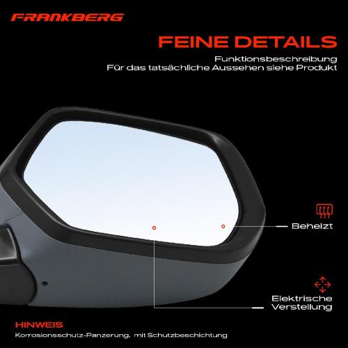 Frankberg 1x Außenspiegel Rechts für Honda CR-V III RE 2.0L 2.2L 2006-2012 Bild Frankberg 1x Außenspiegel Rechts für Honda CR-V III RE 2.0L 2.2L 2006-2012