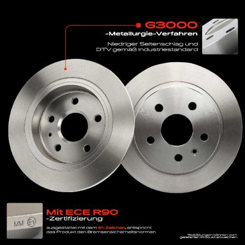 Frankberg 2x Bremsscheiben Hinterachse für Chevrolet Malibu Opel Insignia A Country Tourer Sports Stufenheck Saab 9-5 Bild Frankberg 2x Bremsscheiben Hinterachse für Chevrolet Malibu Opel Insignia A Country Tourer Sports Stufenheck Saab 9-5