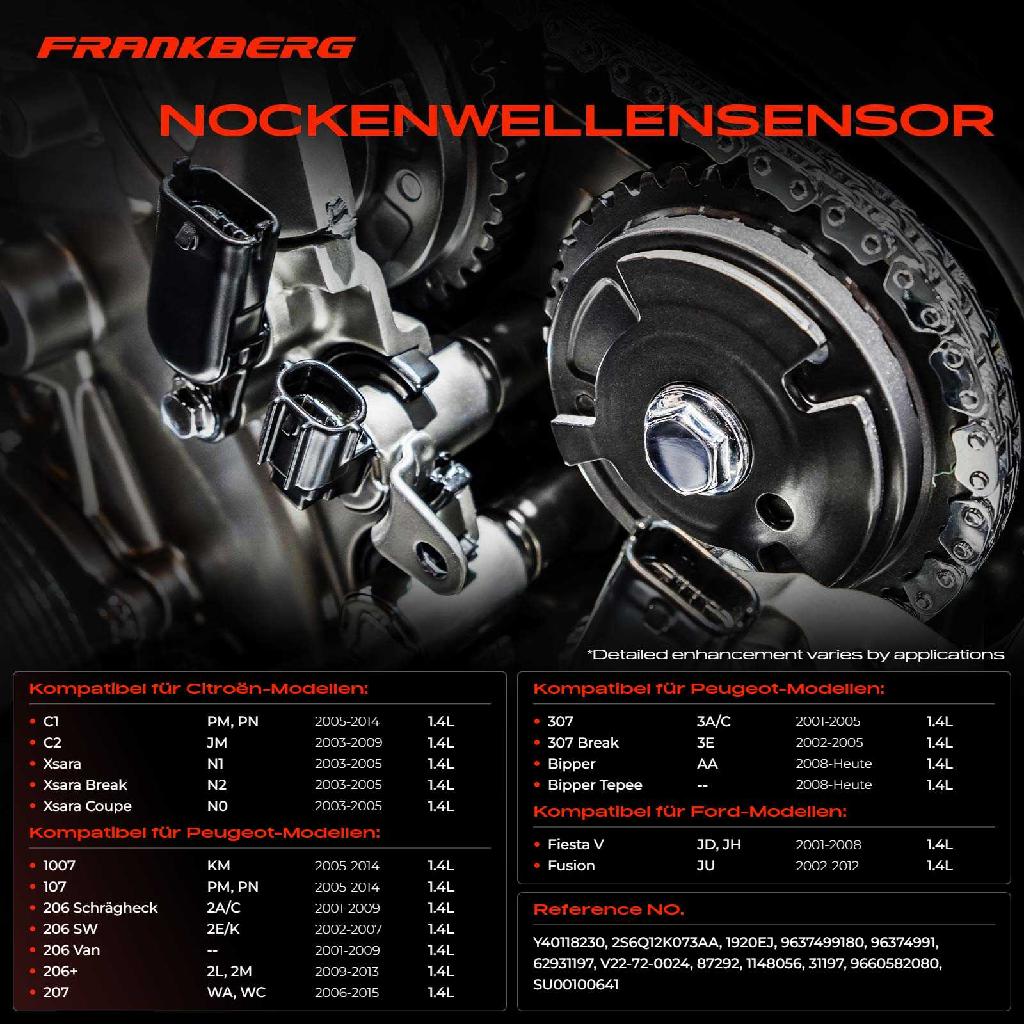 1x Nockenwellenposition Sensor für Citroën C1 C2 C3 Nemo Xsara Ford Peugeot 1.4L