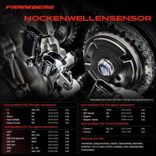 1x Nockenwellenposition Sensor für Citroën C1 C2 C3 Nemo Xsara Ford Peugeot 1.4L Bild 1x Nockenwellenposition Sensor für Citroën C1 C2 C3 Nemo Xsara Ford Peugeot 1.4L
