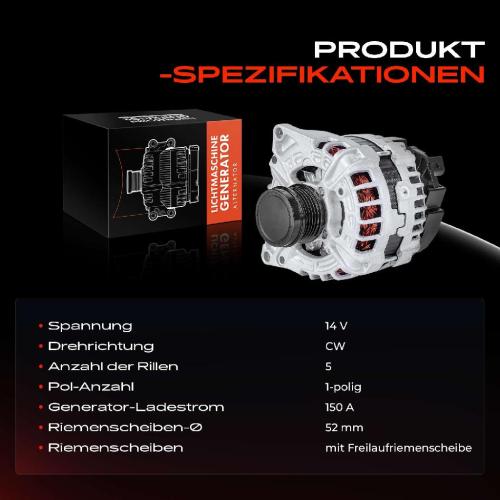 1x Lichtmaschine Generator für Mercedes-Benz W176 W242 W246 C117 X117 X156 Bild 1x Lichtmaschine Generator für Mercedes-Benz W176 W242 W246 C117 X117 X156