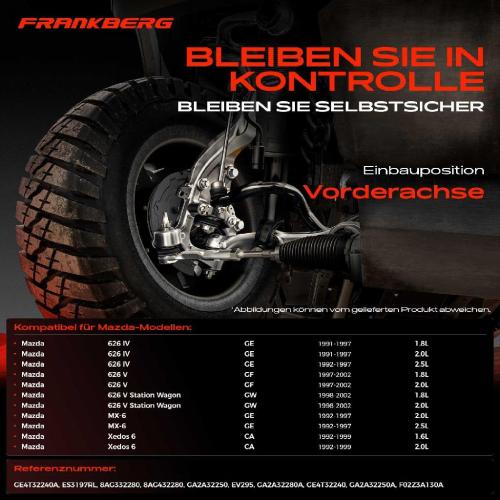 4x Spurstange Vorderachse für Mazda 626 IV Hatchback V Station Wagon MX-6 Xedos 6 1.8L 2.0L 1991-2002 Bild 4x Spurstange Vorderachse für Mazda 626 IV Hatchback V Station Wagon MX-6 Xedos 6 1.8L 2.0L 1991-2002