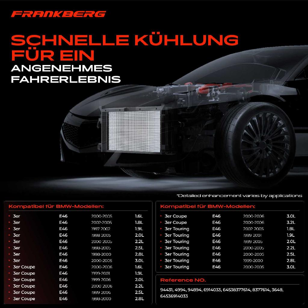 1x Kondensator Klimaanlage für BMW E46 Z4 E86 E85 Touring Cabriolet Compact Coupe