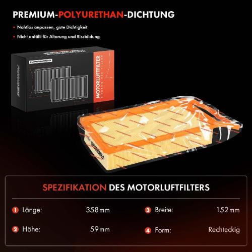 2x Luftfilter Filtereinsatz für Peugeot 407 6D 407 Coupe 6C 407 SW 6D 6E Citroen C5 RC RD RE Bild 2x Luftfilter Filtereinsatz für Peugeot 407 6D 407 Coupe 6C 407 SW 6D 6E Citroen C5 RC RD RE