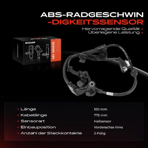 Frankberg 1x ABS Sensor Vorderachse links für KIA Picanto TA 1.0L 1.2L 2011-2017 Bild Frankberg 1x ABS Sensor Vorderachse links für KIA Picanto TA 1.0L 1.2L 2011-2017