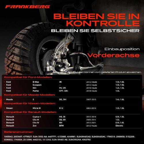 2x Koppelstange Vorderachse für Ford B-Max Ecosport Fiesta VI Van VII KA Puma Tourneo Courier B460 MPV Bild 2x Koppelstange Vorderachse für Ford B-Max Ecosport Fiesta VI Van VII KA Puma Tourneo Courier B460 MPV