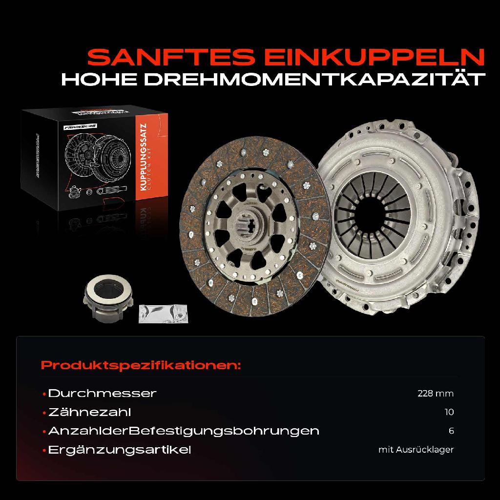 1x Kupplungssatz für BMW 3er E30 E36 3er Cabriolet 3er Compact 3er Coupe 3er Touring E30 E36 5er E28 E34 E39