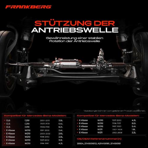 1x Lagerung Gelenkwelle Kardanwellenlager für Mercedes-Benz CLS C219 W211 W220 C215 Bild 1x Lagerung Gelenkwelle Kardanwellenlager für Mercedes-Benz CLS C219 W211 W220 C215