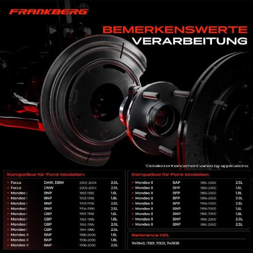 Frankberg 2x Ankerblech Bremsscheibe Hinterachse Beidseitig für Ford Focus DAW Mondeo GBP BNP BAP BFP Bild Frankberg 2x Ankerblech Bremsscheibe Hinterachse Beidseitig für Ford Focus DAW Mondeo GBP BNP BAP BFP