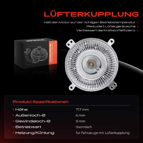 1x Lüfterkupplung Kühlerlüfte für Mercedes-Benz S-Klasse Coupe W126 C126 Bild 1x Lüfterkupplung Kühlerlüfte für Mercedes-Benz S-Klasse Coupe W126 C126