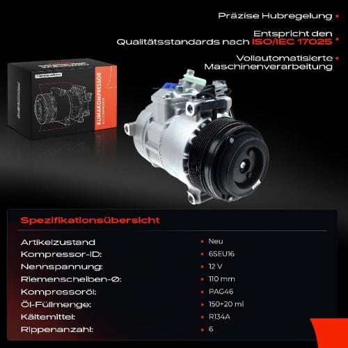 1x Klimakompressor für Mercedes-Benz W204 S204 W212 A207 C207 S212 X166 X204 Bild 1x Klimakompressor für Mercedes-Benz W204 S204 W212 A207 C207 S212 X166 X204