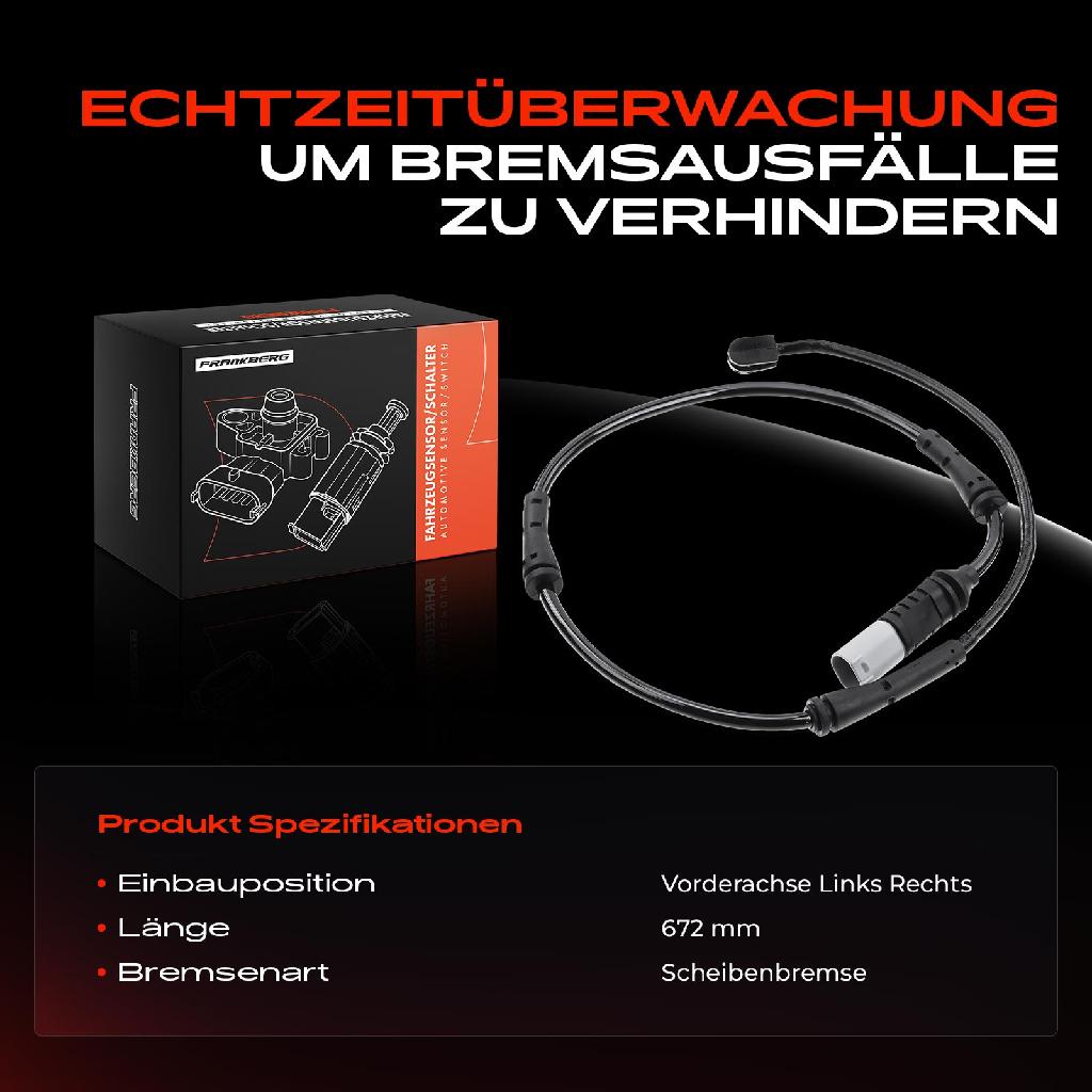 1x Warnkontakt Bremsbelagverschleiß Vorderachse für BMW F20 F21 F23 F30 F31 F34 F32