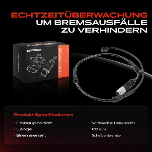 Frankberg 1x Warnkontakt Bremsbelagverschleiß Vorderachse für BMW F20 F21 F23 F30 F31 F34 F32 Bild Frankberg 1x Warnkontakt Bremsbelagverschleiß Vorderachse für BMW F20 F21 F23 F30 F31 F34 F32