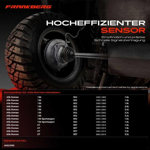 1x ABS Sensor Hinterachse beidseitig für Alfa Romeo 156 Sportwagon GT 1.6L 1.8L 1.9L 2.0L 2000-2010 Bild 1x ABS Sensor Hinterachse beidseitig für Alfa Romeo 156 Sportwagon GT 1.6L 1.8L 1.9L 2.0L 2000-2010