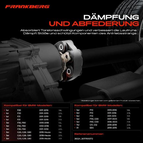 1x Gelenkscheibe Hardyscheibe Kardanwelle Hinten für BMW F10 F20 F22 3er F30 F36 G31 X1 E84 E83 Bild 1x Gelenkscheibe Hardyscheibe Kardanwelle Hinten für BMW F10 F20 F22 3er F30 F36 G31 X1 E84 E83