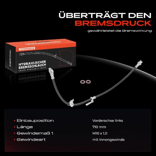 Frankberg 1x Bremsschlauch Bremsschläuche Vorderachse Links für Toyota RAV 4 III A3 IV A4 2.0L-2.5L Bild Frankberg 1x Bremsschlauch Bremsschläuche Vorderachse Links für Toyota RAV 4 III A3 IV A4 2.0L-2.5L