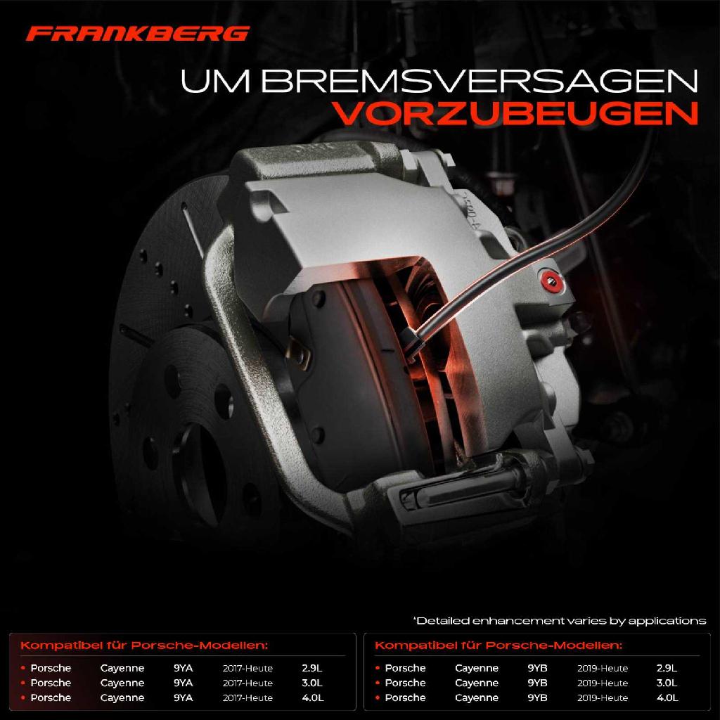 2x Warnkontakt Bremsbelagverschleiß Vorderachse für Porsche Cayenne 9YA 3.0L 2017-2022