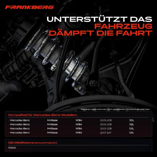 Frankberg 2x Fahrwerksfeder Hinterachse für Mercedes-Benz M-Klasse W164 3.0L 3.5L 5.0L 5.5L 2005-2011 Bild Frankberg 2x Fahrwerksfeder Hinterachse für Mercedes-Benz M-Klasse W164 3.0L 3.5L 5.0L 5.5L 2005-2011