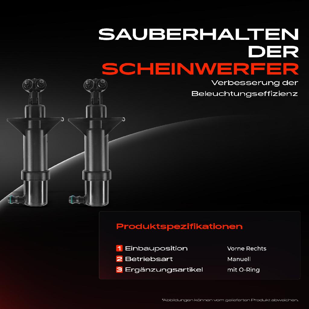 2x Scheinwerferreinigung Waschwasserdüse Vorne Rechts für Mercedes-Benz M-Klasse W163 1998-2005