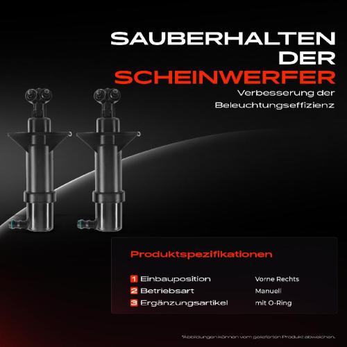 2x Scheinwerferreinigung Waschwasserdüse Vorne Rechts für Mercedes-Benz M-Klasse W163 1998-2005 Bild 2x Scheinwerferreinigung Waschwasserdüse Vorne Rechts für Mercedes-Benz M-Klasse W163 1998-2005