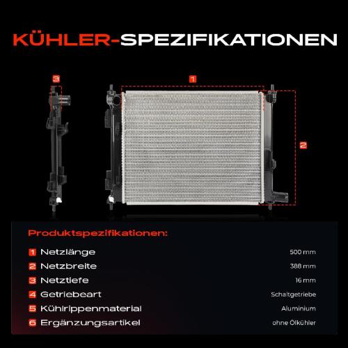 Frankberg 1x Kühler Wasserkühler Motorkühler für KIA Rio IV Stonic YB 1.2L 1.4L Bild Frankberg 1x Kühler Wasserkühler Motorkühler für KIA Rio IV Stonic YB 1.2L 1.4L