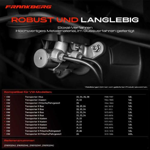 1x Hauptbremszylinder Bremszylinder für VW Transporter T1 T2 T3 21 23 22 24 25 28 Bild 1x Hauptbremszylinder Bremszylinder für VW Transporter T1 T2 T3 21 23 22 24 25 28