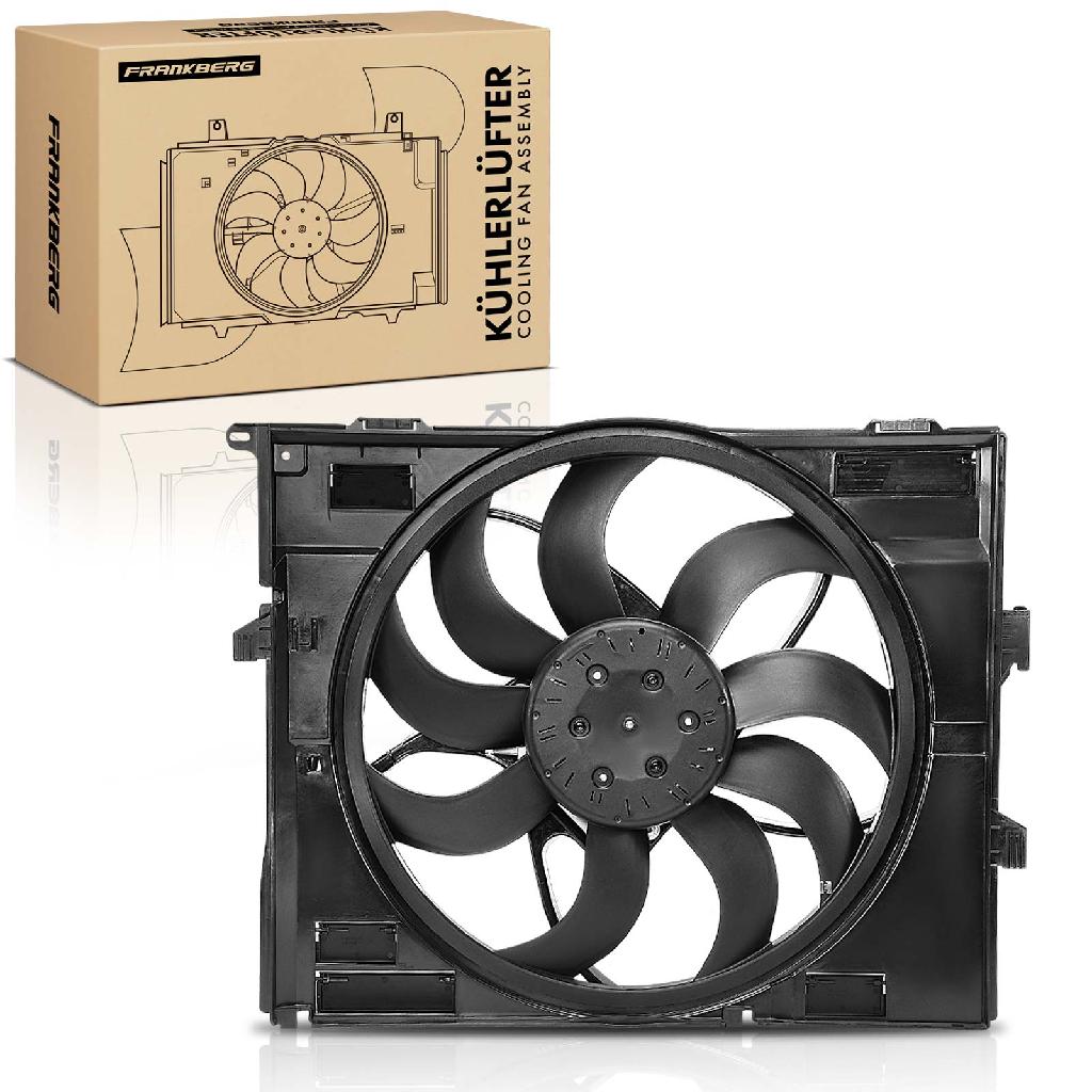 Frankberg 1x Motorkühller Einfachlüfter mit Kühlerlüfterrahmen BMW F20 F21 F23 F22 F34 F30 F31 F32 F36 F83