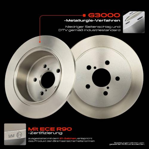 Frankberg 2x Bremsscheiben Hinterachse für Subaru Legacy IV Station Wagon Outback BL BP 2003-2009 Bild Frankberg 2x Bremsscheiben Hinterachse für Subaru Legacy IV Station Wagon Outback BL BP 2003-2009