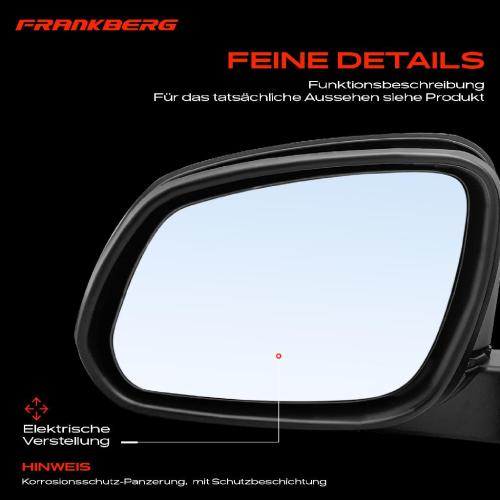 Frankberg 1x Außenspiegel Links für Opel Karl C16 Chevrolet Spark M400 1.0L 1.4L Bj ab 2015 Bild Frankberg 1x Außenspiegel Links für Opel Karl C16 Chevrolet Spark M400 1.0L 1.4L Bj ab 2015