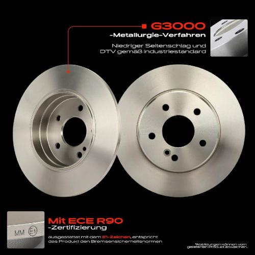 2x Bremsscheiben Hinterachse für Mercedes-Benz W202 W203 CL203 S203 CL203 C208 C209 1994-2098 Bild 2x Bremsscheiben Hinterachse für Mercedes-Benz W202 W203 CL203 S203 CL203 C208 C209 1994-2098